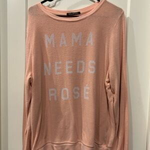 Wildfox Peach Sweater - Mama Needs Rosé